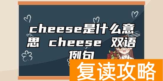 cheese是什么意思 cheese 双语例句
