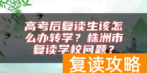高考后复读生该怎么办转学？株洲市复读学校问题？