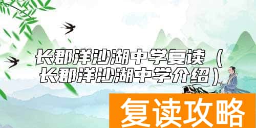 长郡洋沙湖中学复读（长郡洋沙湖中学介绍）