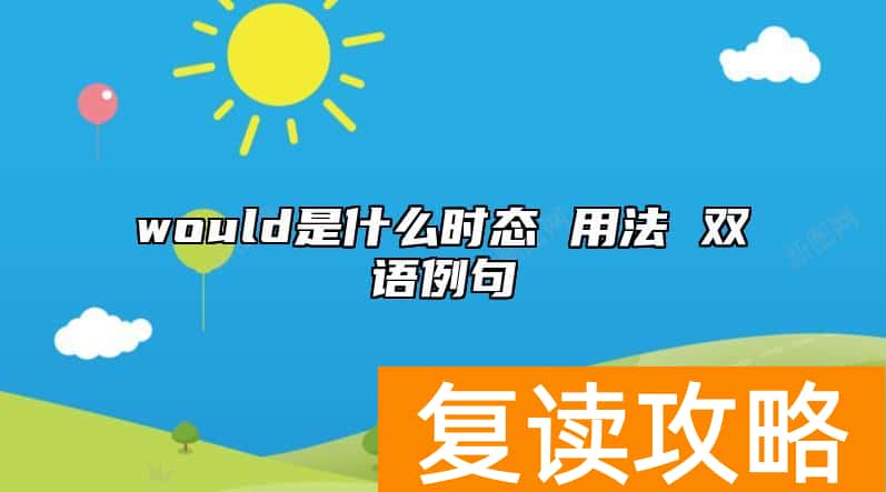 would是什么时态 用法 双语例句