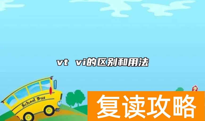 vt vi的区别和用法