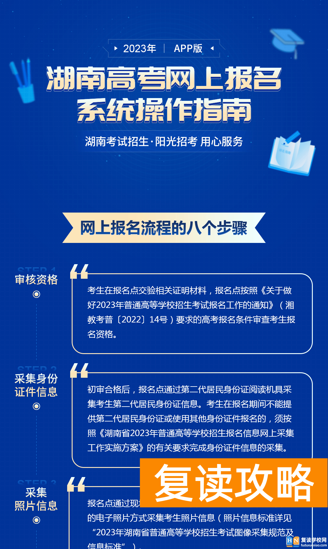 潇湘高考报名复读流程图 2024年湖南高考报名入口