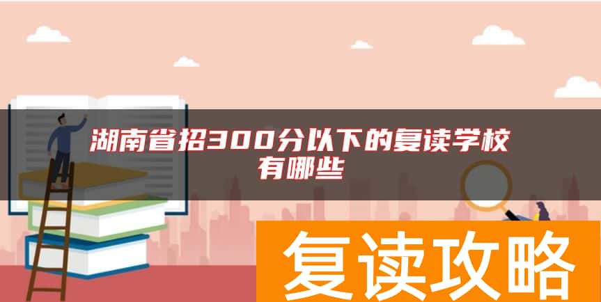湖南省招300分以下的复读学校有哪些