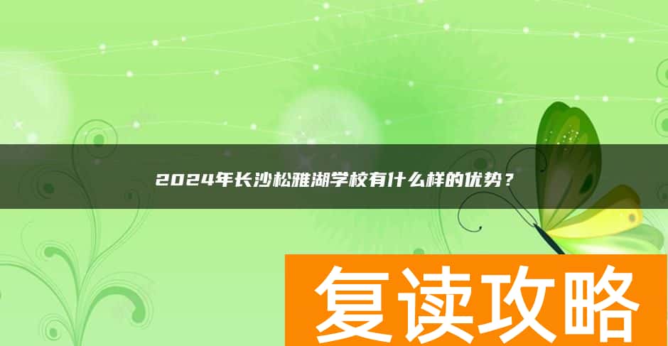 2024年长沙松雅湖学校有什么样的优势？