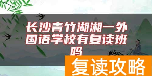 长沙青竹湖湘一外国语学校有复读班吗