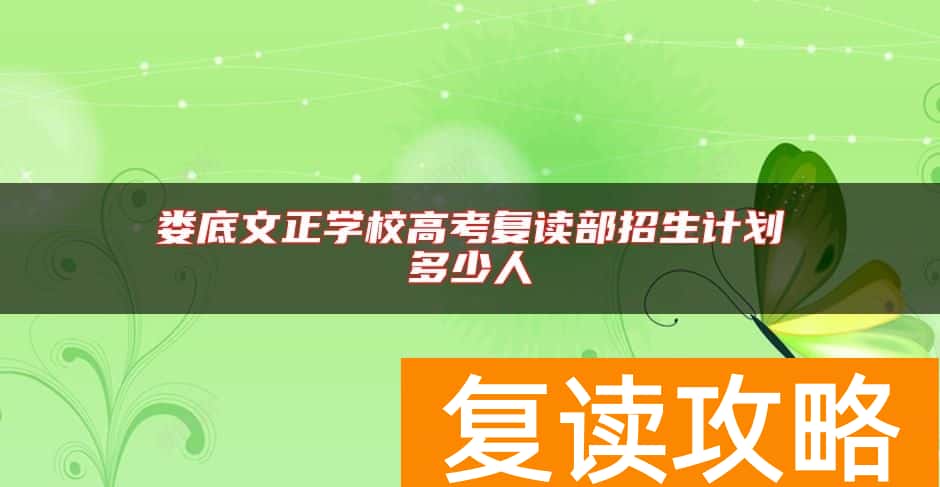 娄底文正学校高考复读部招生计划多少人