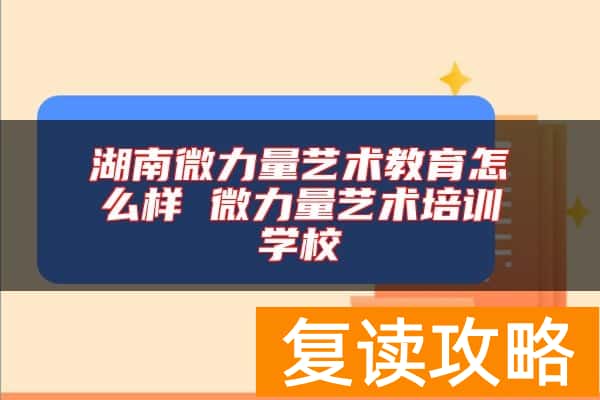 湖南微力量艺术教育怎么样 微力量艺术培训学校