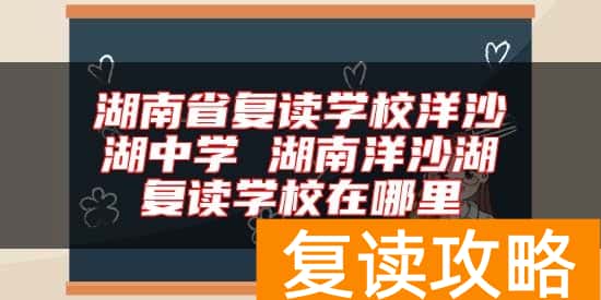 湖南省复读学校洋沙湖中学 湖南洋沙湖复读学校在哪里