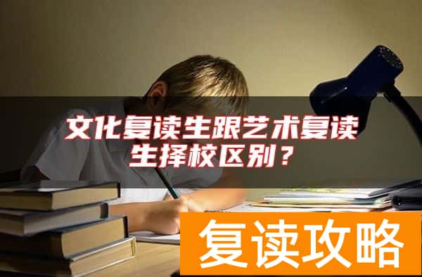 文化复读生跟艺术复读生择校区别？