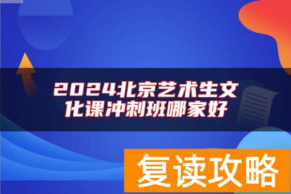 2024北京艺术生文化课冲刺班哪家好