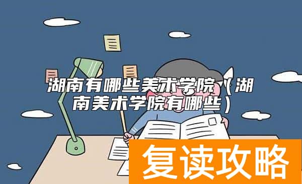 湖南有哪些美术学院（湖南美术学院有哪些）