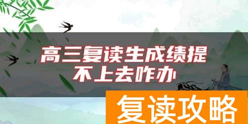 高三复读生成绩提不上去咋办