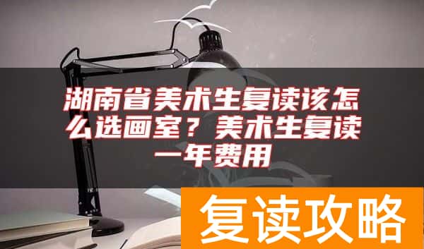 湖南省美术生复读该怎么选画室？美术生复读一年费用