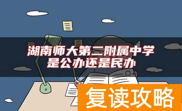 湖南师大第二附属中学是公办还是民办