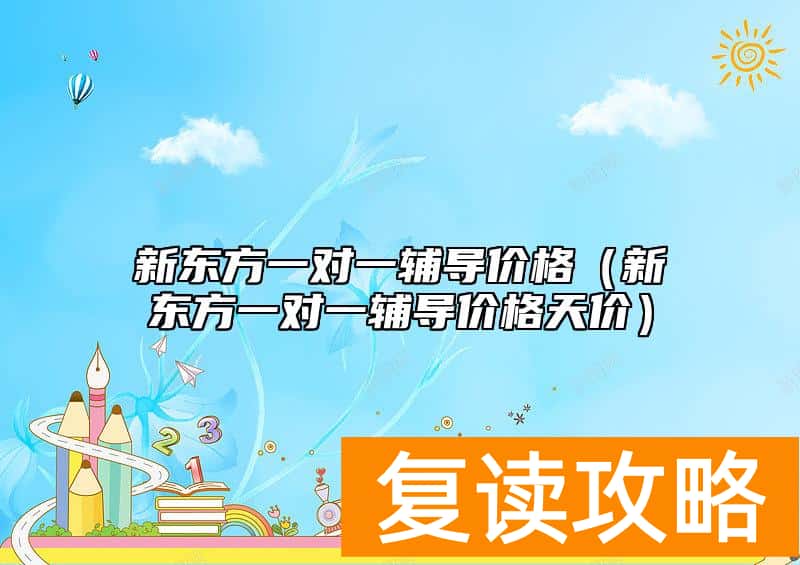 新东方一对一辅导价格（新东方一对一辅导价格天价）