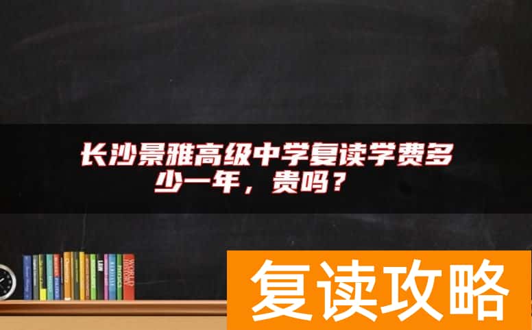 长沙景雅高级中学复读学费多少一年，贵吗？